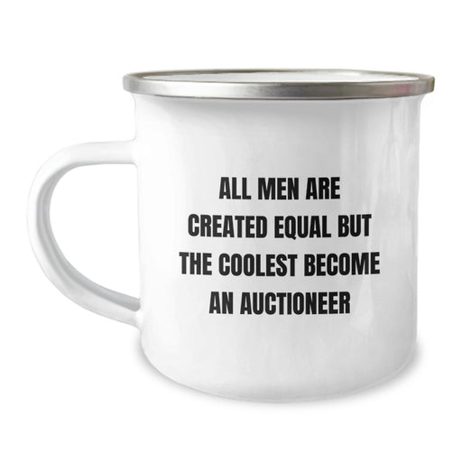 Auctioneer Gifts from Men for Birthday Unique Gifts - Funny Quote on Camping Mug - Image 1