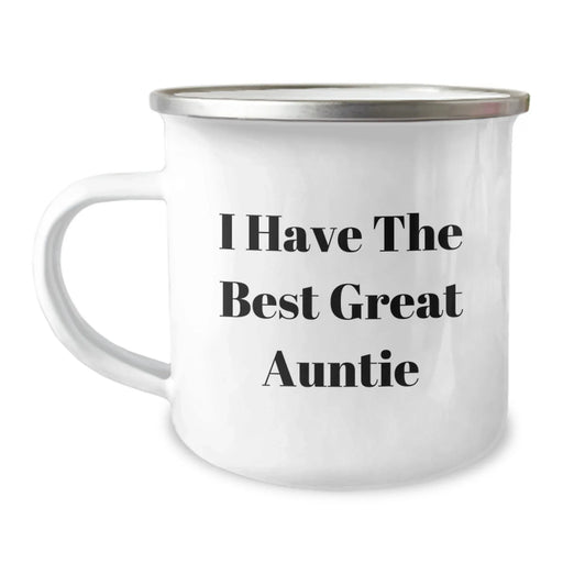 Funny Auntie Gifts, I Have The Best Great Auntie, Camping Mug for Birthday, Gifts from Men to Auntie, Unique Birthday Unique Gifts - Image 1