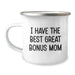 Funny Bonus Mom Gifts from Men to Women - I Have The Best Great Bonus Mom Camping Mug, Great Christmas Unique Gifts for Bonus Mom, Funny Camping Mug - Image 1