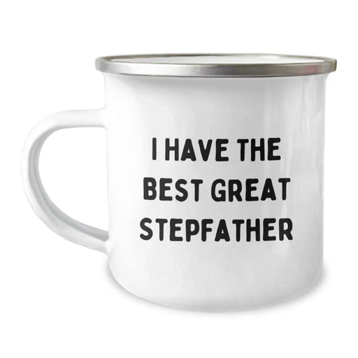 Funny Stepfather Gifts Ideas - I Have The Best Great Stepfather - Unique Camping Mug for Dad - Image 1