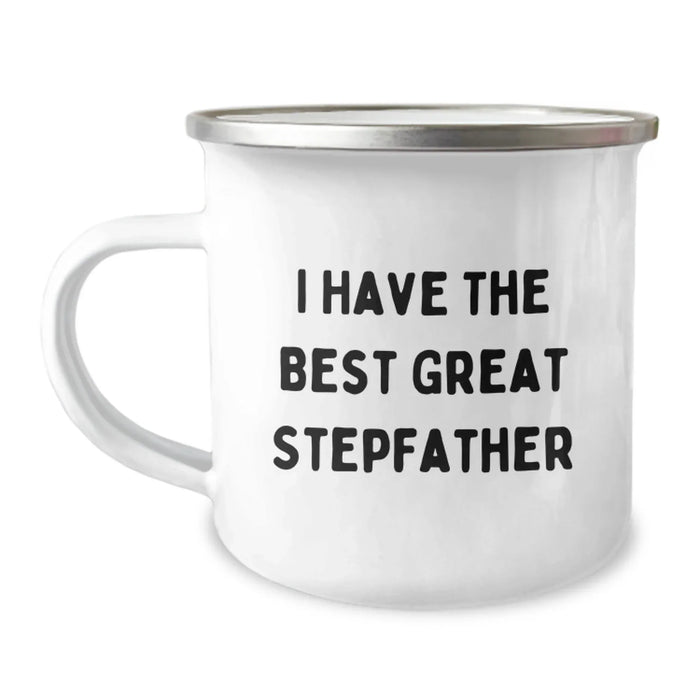 Funny Stepfather Gifts Ideas - I Have The Best Great Stepfather - Unique Camping Mug for Dad - Image 1