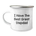 Funny Stepdad Gifts from Men, Unique Camping Mug for Great Stepdads, I Have The Best Stepdad Quote - Image 1