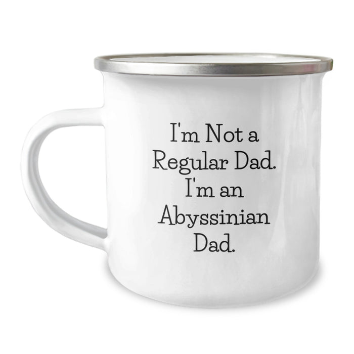 Abyssinian Cat Lover Gifts Funny Quote Mug for Husband, I'm Not A Regular Dad. I'm An Abyssinian Dad. Christmas Unique Presents - Image 1