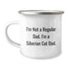 Funny Siberian Cat Gifts for Dad, Christmas Unique Presents for Cat Lovers, Men Camping Mug - Image 1