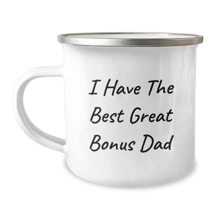 Funny Bonus Dad Camping Mug Gifts from Men to Great Bonus Dad on Christmas - Image 1