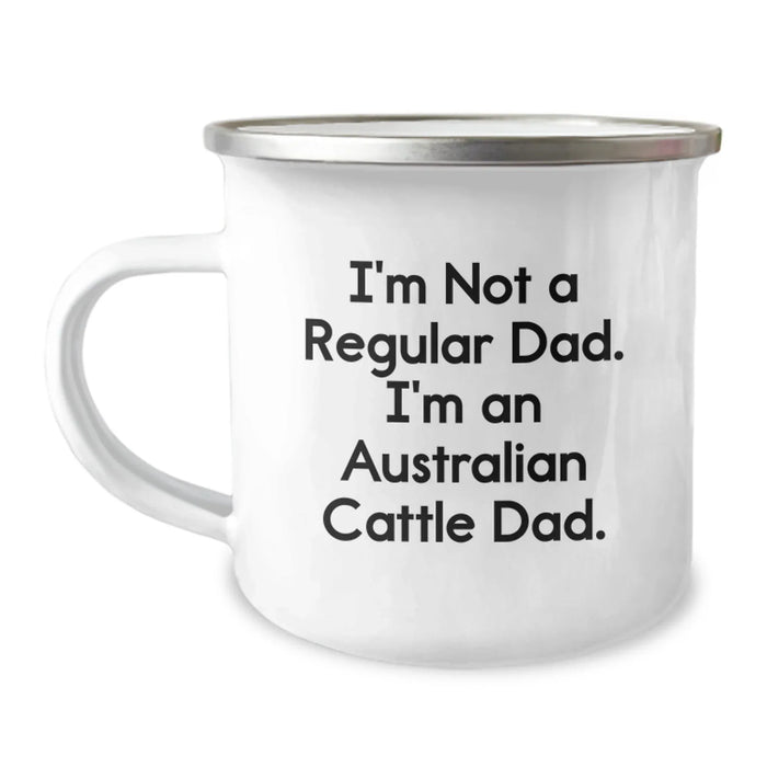 Australian Cattle Dog Dad Gifts, Funny Camping Mug for Men, I'm Not A Regular Dad, Unique Christmas Memorable Presents - Image 1