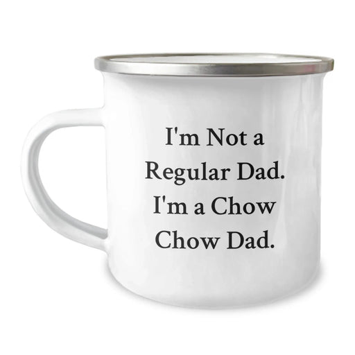 Funny Chow Chow Dog Dad Camping Mug, Gifts from Dad for Chow Chow Dog Lover, Birthday Unique Gifts for Him - Image 1