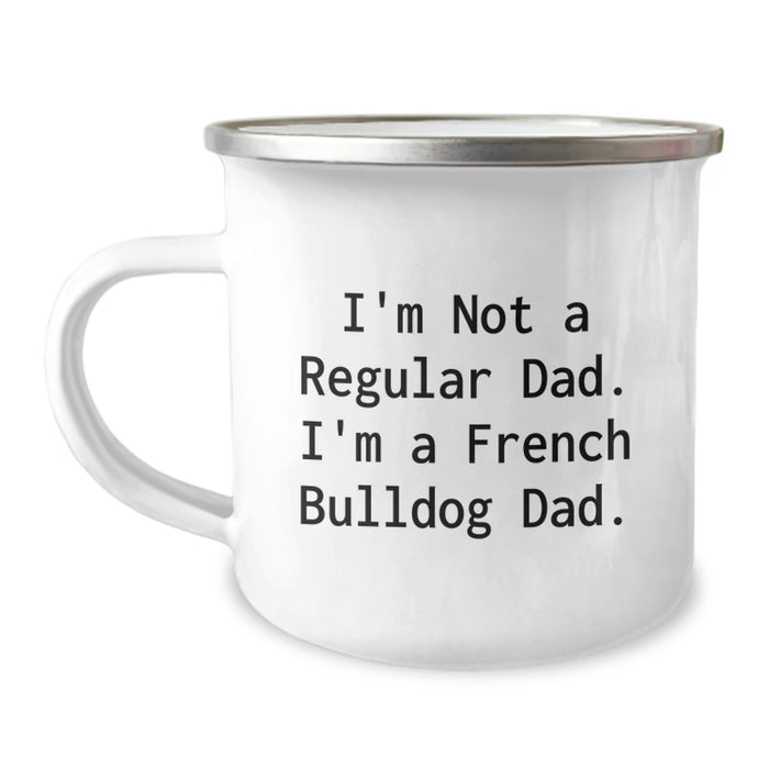 French Bulldog Dad Camping Mug Funny Gift for French Bulldog Lover from Men to Friends Family - Image 1