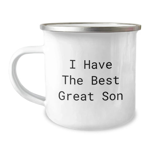 Funny Son Camping Mug Gifts from Men for Their Great Son on Christmas Day - Image 1