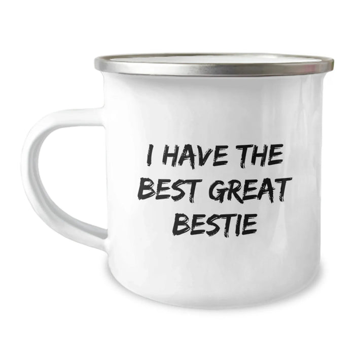 Funny Bestie Gifts for Graduation - I Have The Best Great Bestie, Camping Mug for Friends, Coworkers, or Family - Image 1