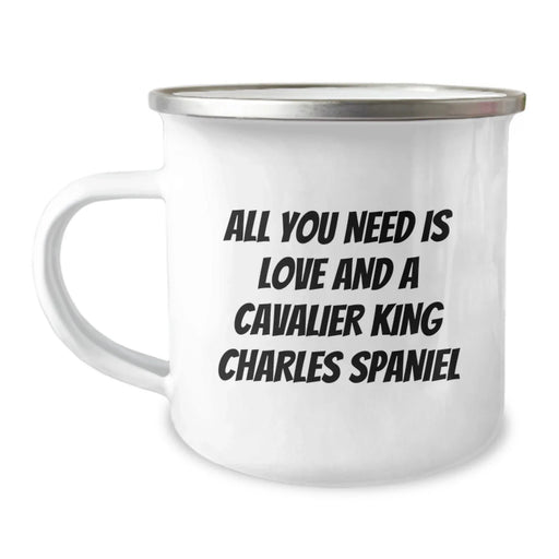 Funny Cavalier King Charles Spaniel Dog Camping Mug Gifts for Men from Family, Christmas Unique Presents - Image 1