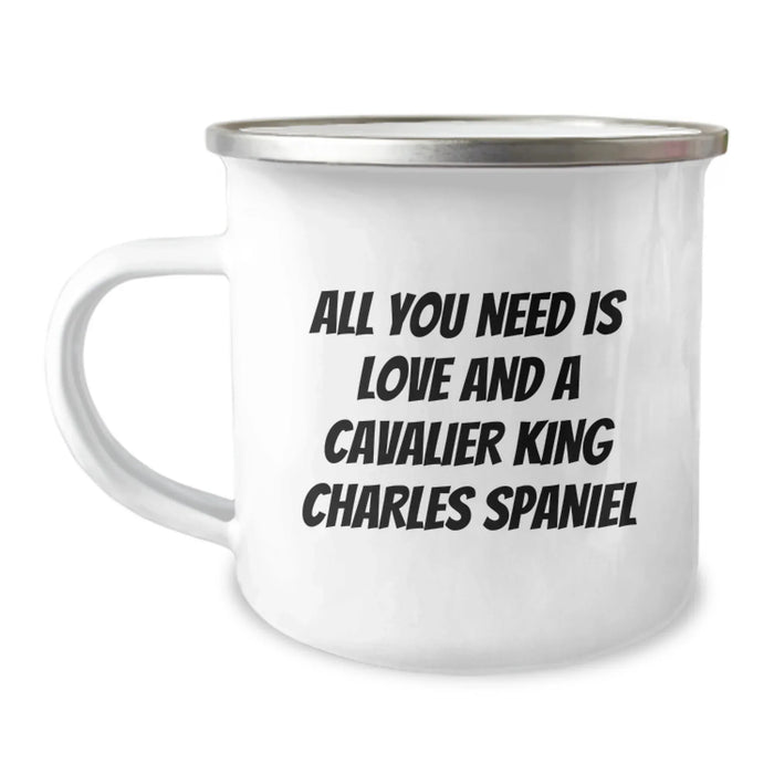 Funny Cavalier King Charles Spaniel Dog Camping Mug Gifts for Men from Family, Christmas Unique Presents - Image 1