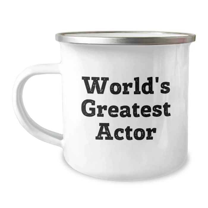 Funny World's Greatest Actor Gifts for Birthday, Actor Camping Mug from Friends, Unique Men Gifts - Image 1