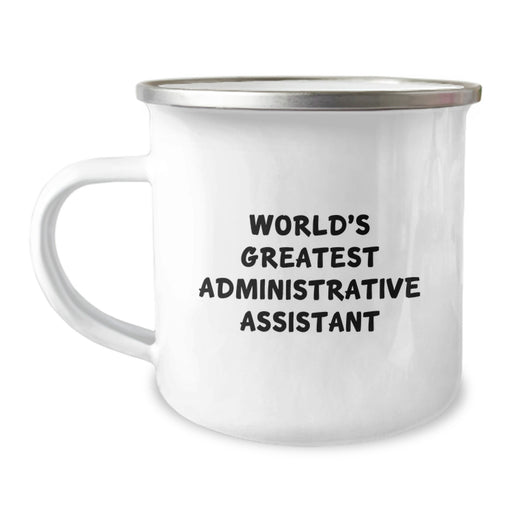 World's Greatest Administrative Assistant Funny Camping Mug Gifts for Christmas from Friends to Coworkers - Image 1
