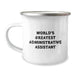 World's Greatest Administrative Assistant Funny Camping Mug Gifts for Christmas from Friends to Coworkers - Image 1