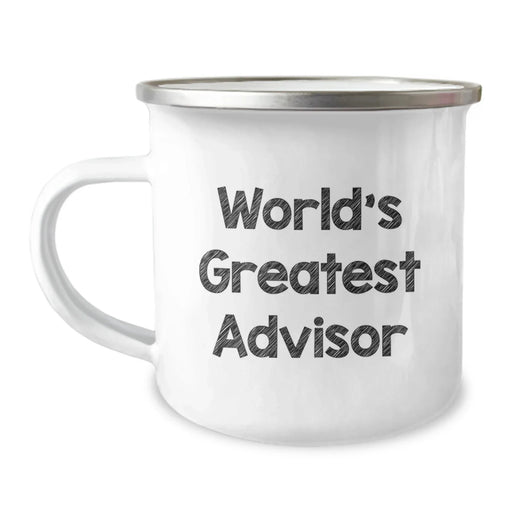 Funny World's Greatest Advisor Gifts from Friends for Birthday Unique Advisor Camping Mug - Image 1