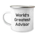 Funny World's Greatest Advisor Gifts from Friends for Birthday Unique Advisor Camping Mug - Image 1