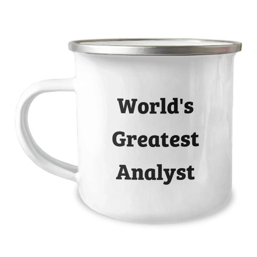 Funny Analyst Gifts for Him, World's Greatest Analyst Camping Mug, Christmas Unique Gifts from Family, Friends, Coworkers - Image 1