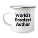 Funny Author Gifts for World's Greatest Author Camping Mug Christmas Unique Presents with Inspirational Quote from Men Friends Family - Image 1