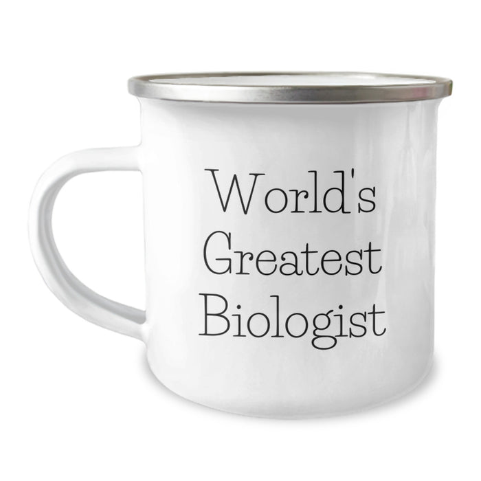 World's Greatest Biologist Funny Birthday Unique Gift for Biologists from Friends, Unique Biologist Camping Mug - Image 1
