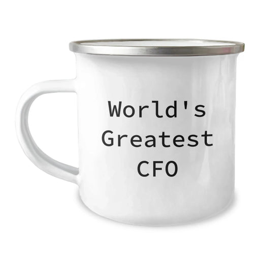 Funny CFO Camping Mugs Gifts from Friends and Family for Men and Women, Perfect for Christmas Unique Presents, Inspirational Quote World's Greatest Cfo - Image 1