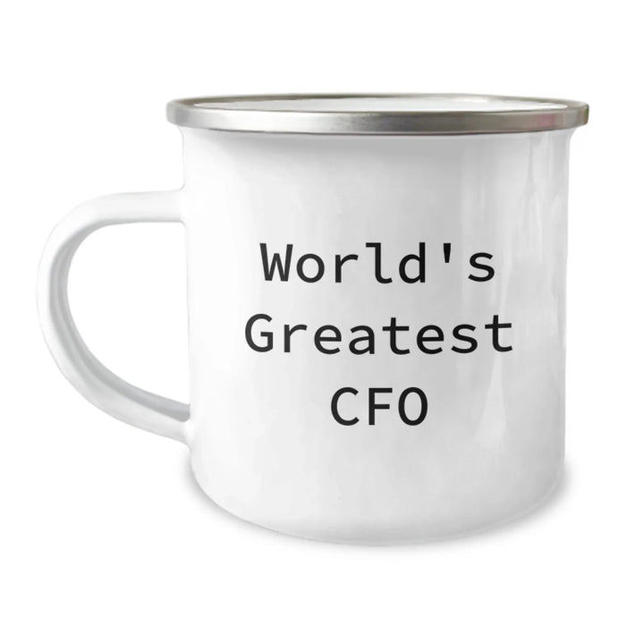 Funny CFO Camping Mugs Gifts from Friends and Family for Men and Women, Perfect for Christmas Unique Presents, Inspirational Quote World's Greatest Cfo - Image 1