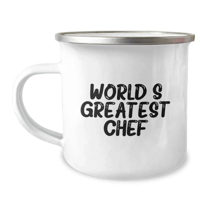 Chef's Delight Funny Camping Mug, World's Greatest Chef Quote, Gifts for Graduation, Camping Mug for Men, Women, Friends, Coworkers, Family - Image 1