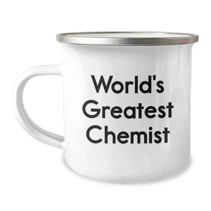 Chemist Gifts from Friends, World's Greatest Chemist Camping Mug for Graduation Unique Gifts, Funny Quote - Image 1