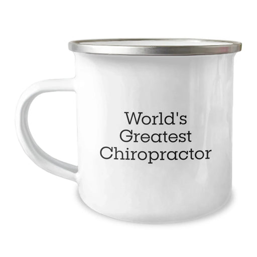 Chiropractor Gifts from Friends for World's Greatest Chiropractor, Funny Quote, Camping Mug, Birthday Unique Gifts - Image 1