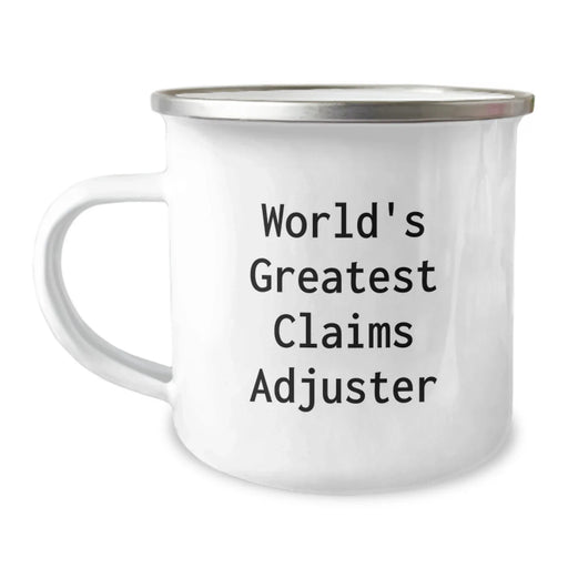 Funny Claims Adjuster Gifts from Friends - 'World's Greatest' Birthday Unique Presents for Men, Women, or Coworkers - Camping Mug - Image 1