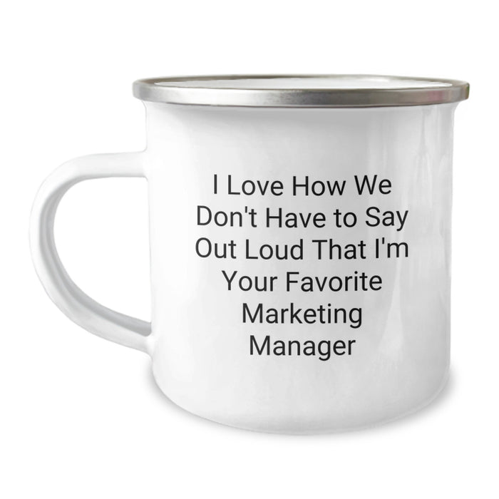 Marketing Manager Gifts - Funny Quote Camping Mug for Graduation Unique Gifts from Family to Marketing Manager - Image 1