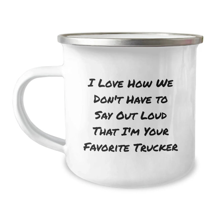 Funny Trucker Gifts, Camping Mug for Birthday, Unique Trucker Trucker Enthusiasts Gifts from Friends to Favorite Trucker - Image 1