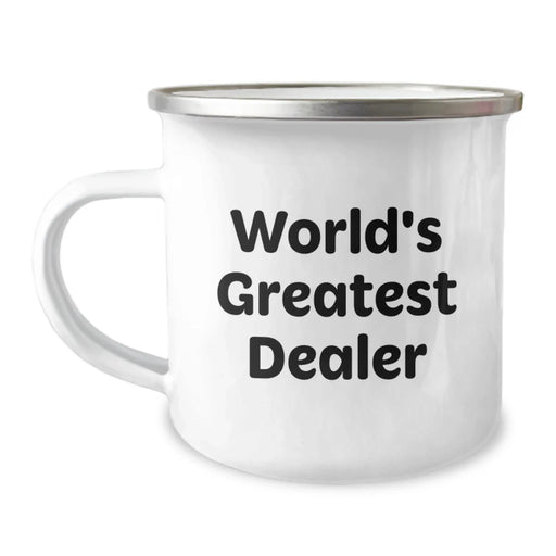 Funny 'World's Greatest' Dealer Camping Mug Gifts from Men, Gifts for Dealer, Men, Women, Friends, Coworkers, Family this Christmas - Image 1