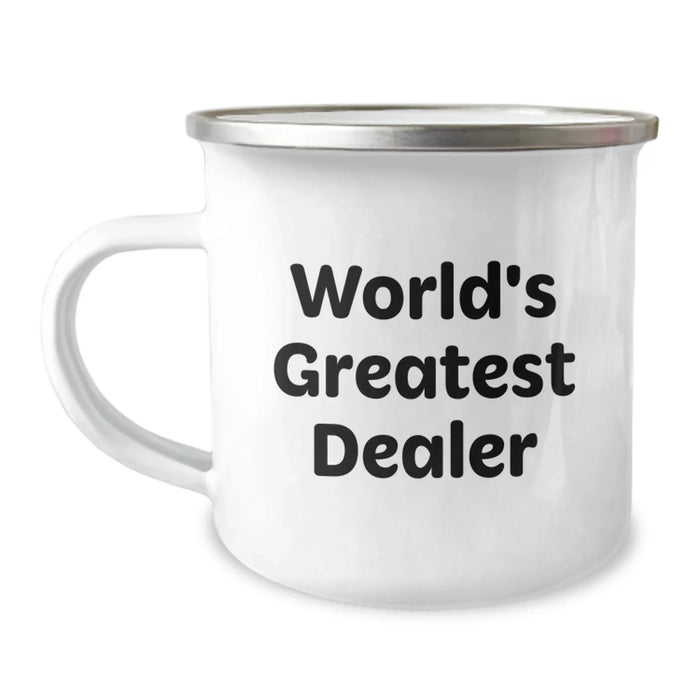 Funny 'World's Greatest' Dealer Camping Mug Gifts from Men, Gifts for Dealer, Men, Women, Friends, Coworkers, Family this Christmas - Image 1