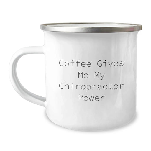 Funny Chiropractor Gifts from Friends and Family for Birthday Unique Mugs - Coffee Gives Me My Chiropractor Power - Camping Mugs for Chiropractor Enthusiasts - Image 1