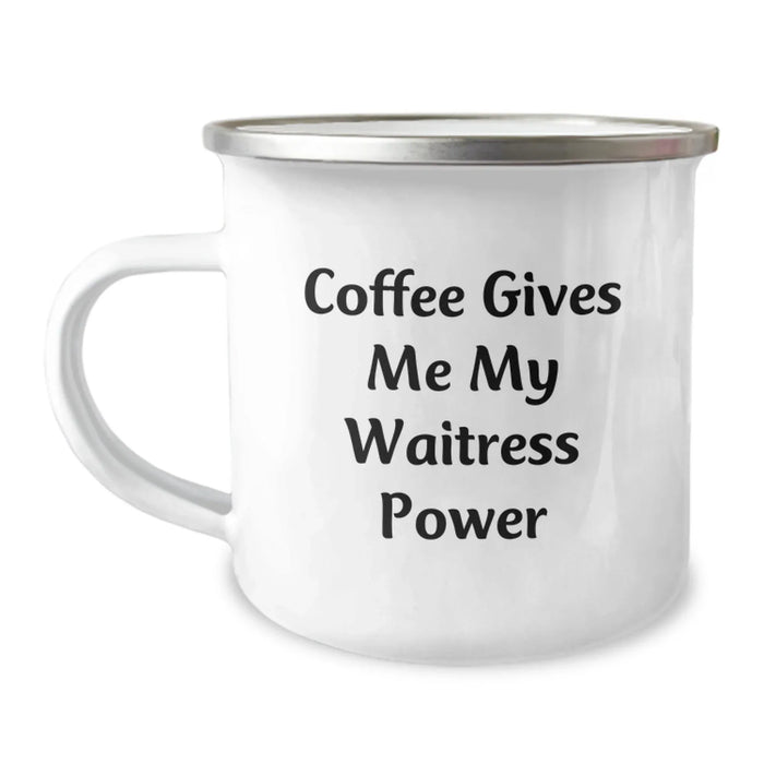 Funny Waitress Gifts from Men to their Favorite Waitresses, Inspirational Camping Mug for Christmas Unique Gifts - Image 1