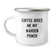 Warden Power Mug, Funny Camping Mugs for Warden, Gifts from Men to Warden Friends on Christmas Unique Gifts - Image 1