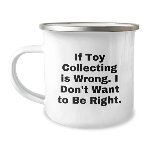 Funny Toy Collecting Gifts for Men, Unique Birthday Unique Gifts from Friends, Enamel Camping Mug - Image 1