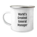 Funny World's Greatest General Manager Gifts for Birthday, Unique Camping Mug for Men or Women, 'You're the Best' Quote, Gifts from Friends or Coworkers - Image 1