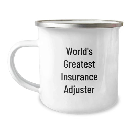Funny Insurance Adjuster Gifts from Friends - World's Greatest Insurance Adjuster Camping Mug for Birthday Men, Women, Coworkers, Family - Image 1