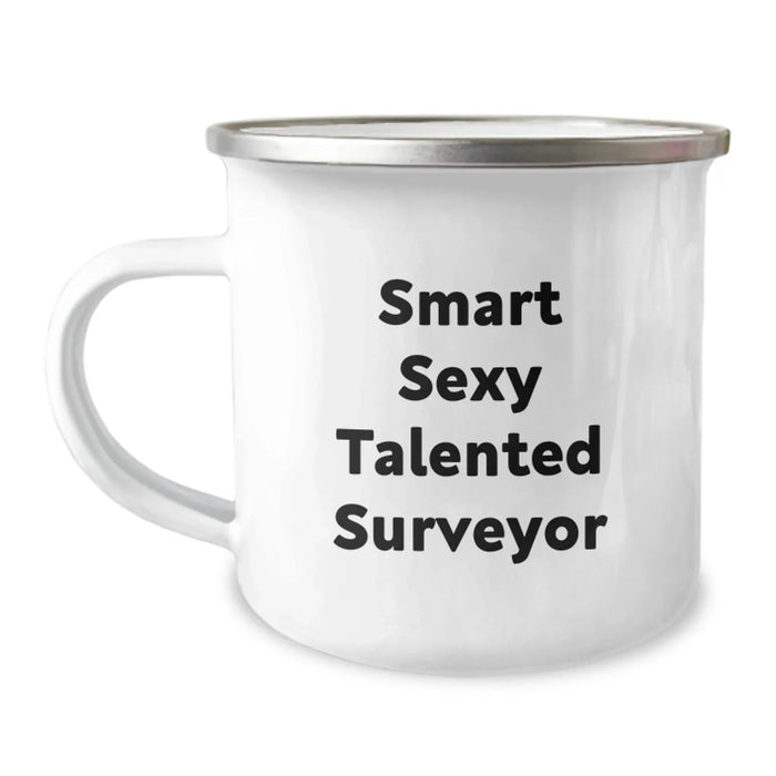 Funny Surveyor Gifts for Men - Smart Sexy Talented Surveyor Camping Mug, Christmas Unique Gifts from Friends, Perfect for Surveyors - Image 1