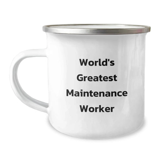Funny Maintenance Worker Gifts for Men, 'World's Greatest Maintenance Worker' Christmas Unique Mugs from Friends - Image 1