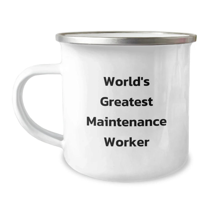 Funny Maintenance Worker Gifts for Men, 'World's Greatest Maintenance Worker' Christmas Unique Mugs from Friends - Image 1