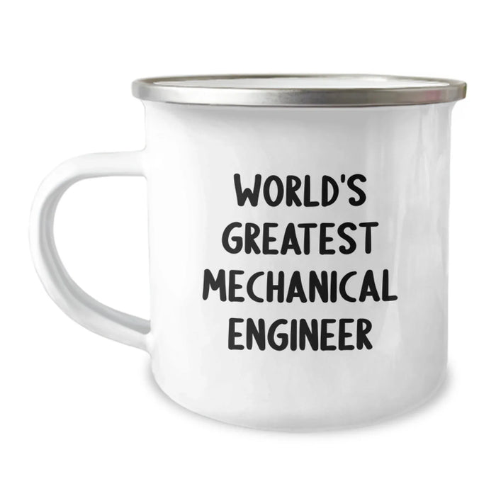 Funny World's Greatest Mechanical Engineer Gifts for Men, Unique Camping Mug for Birthday, 'You're the World's Greatest' quote - Image 1