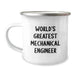 Funny World's Greatest Mechanical Engineer Gifts for Men, Unique Camping Mug for Birthday, 'You're the World's Greatest' quote - Image 1