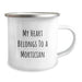 Funny Mortician Gifts - My Heart Belongs To A Mortician Enamel Camping Mug for Birthday Unique Gifts from Friends to Mortician Lovers - Image 2