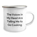 Funny Cooking Gifts for Camping Mug Lovers from Friends and Family - 'The Voices In My Head Are Telling Me To Go Cooking' Birthday Unique Gifts - Image 2