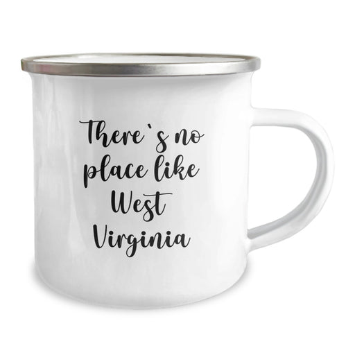 West Virginia Gifts for Men from Friends, West Virginia Camping Mug, 'There's No Place Like West Virginia' Funny Birthday Unique Gift for West Virginia Lovers - Image 2