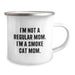 Funny Smoke Cat Gifts for Men, Women, Friends, and Family - Camping Mug - I'm Not A Regular Mom - Image 2