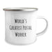 Funny World's Greatest Postal Worker Gifts for Postal Worker Camping Mug, Unique Christmas Unique Gifts from Friends to Family - Image 2